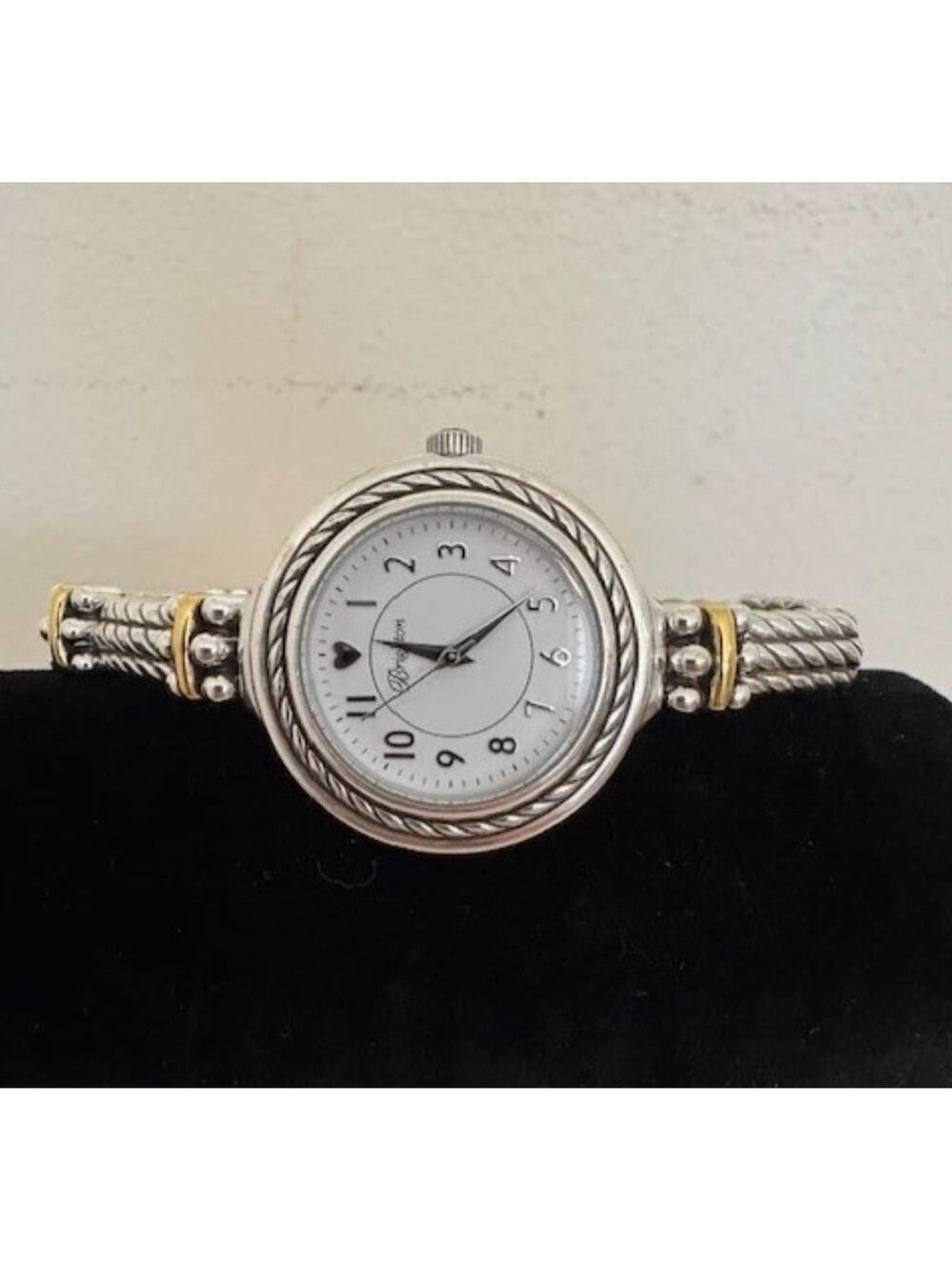 BRIGHTON MENDOCINO TWO TONE WATCH WITH NEW BATTERY, JAPAN MOVEMENT 1762